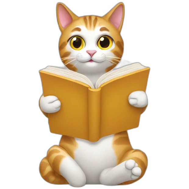 cat-reading emoji