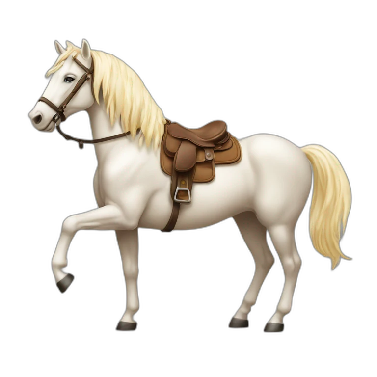 Un cheval sur un cheval emoji