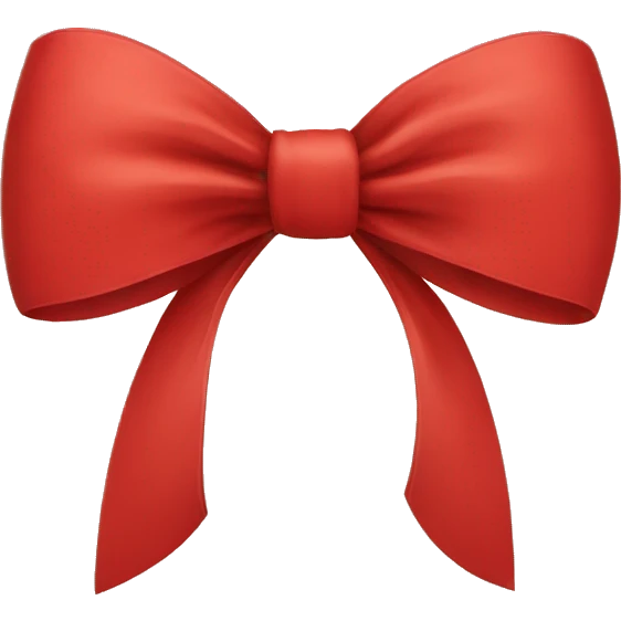 big red bow emoji