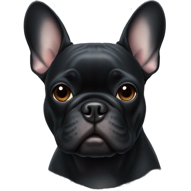 black french bulldog  emoji