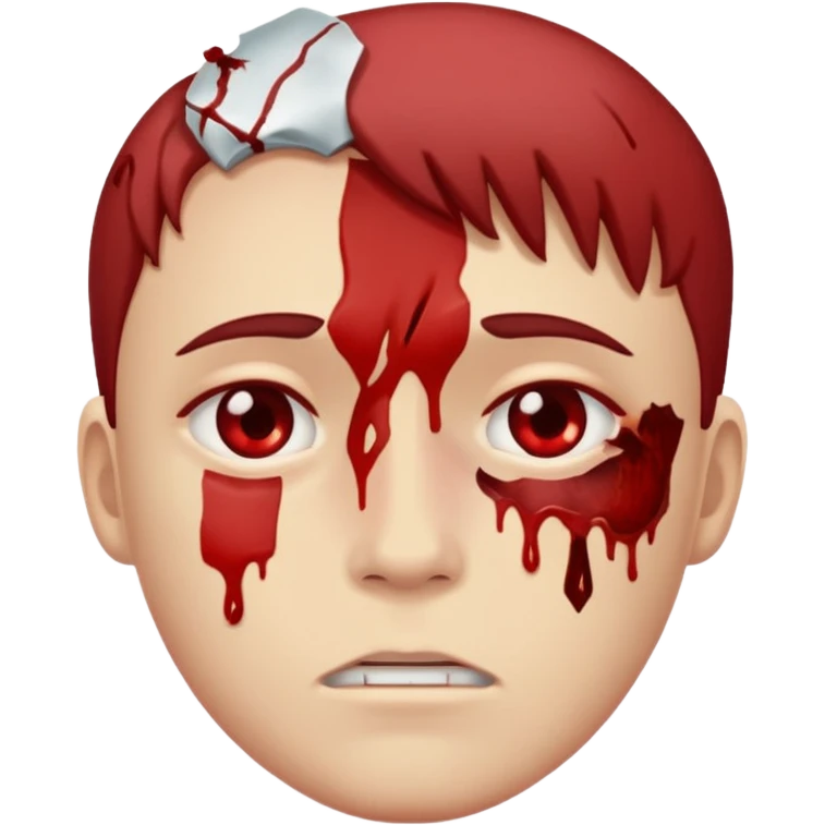 A pail white bloody character emoji