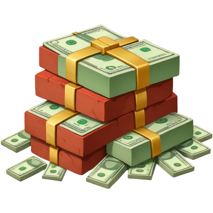Bricks and stack bills  emoji