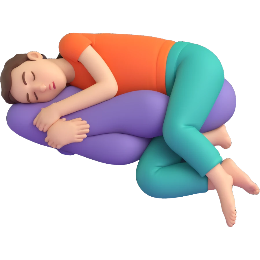 person sleeping in fetal position emoji