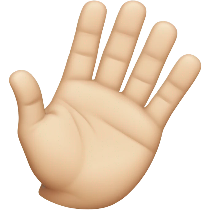 Hand holding up a four emoji