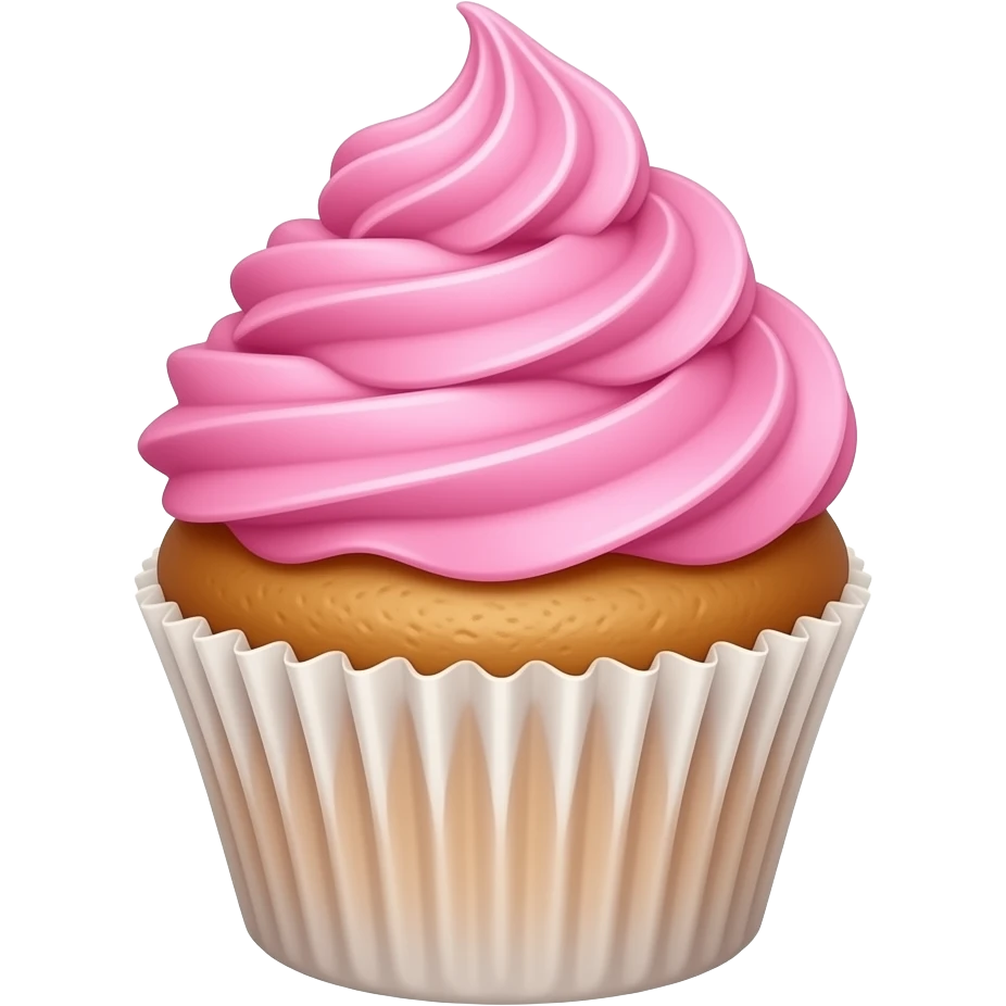 Cupcake with pink icing emoji