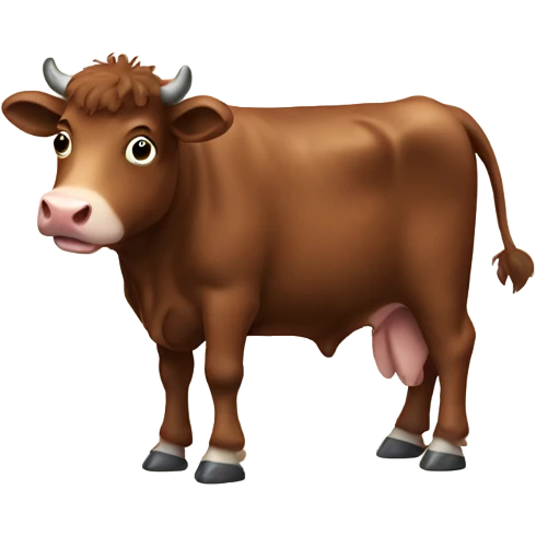 brown fluffy cow emoji