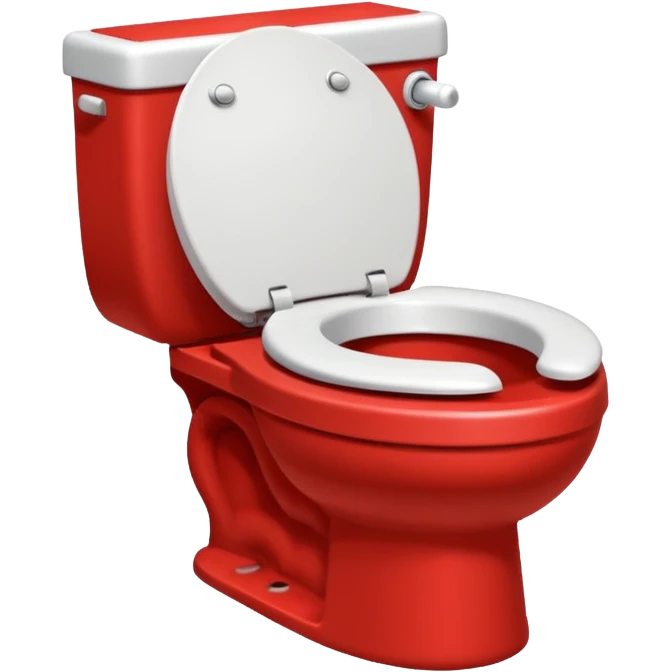 Mario's neck and head sticking out of a white toilet emoji