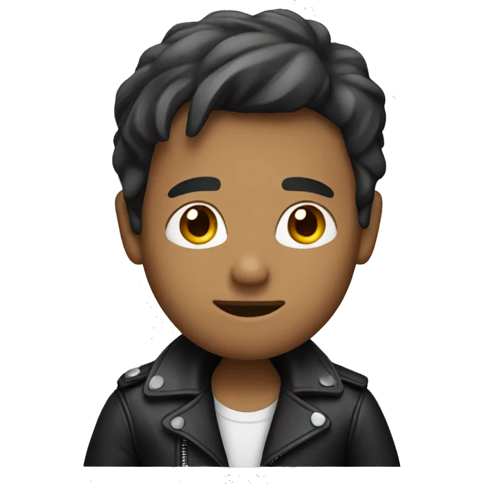 male in leather jacket emoji