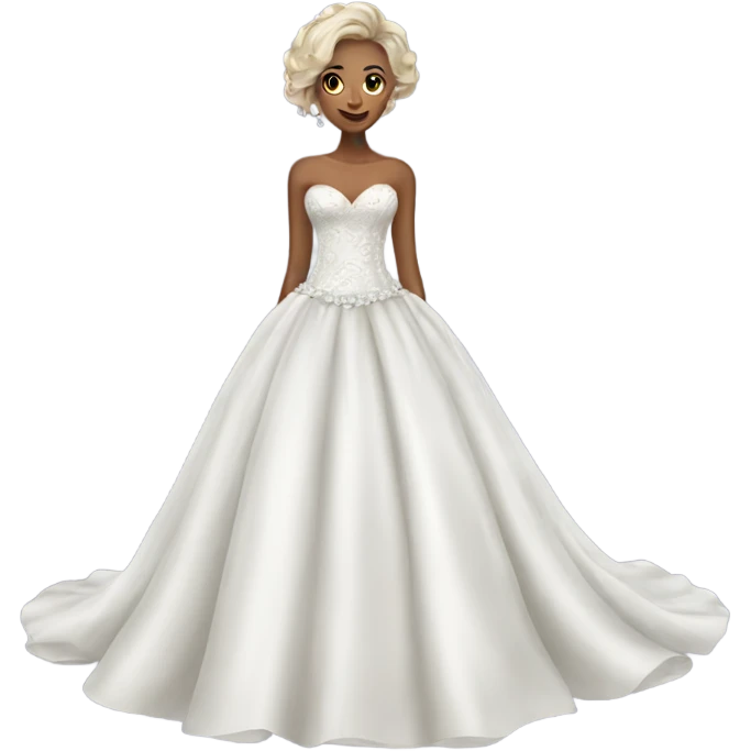 Luxury wedding dress  emoji