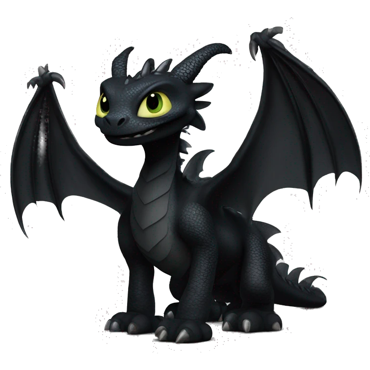 Dragón negro furia nocturna how to train your dragon emoji