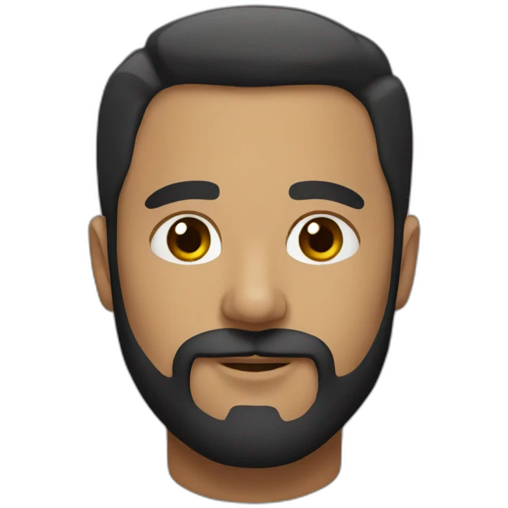 Man beard black emoji