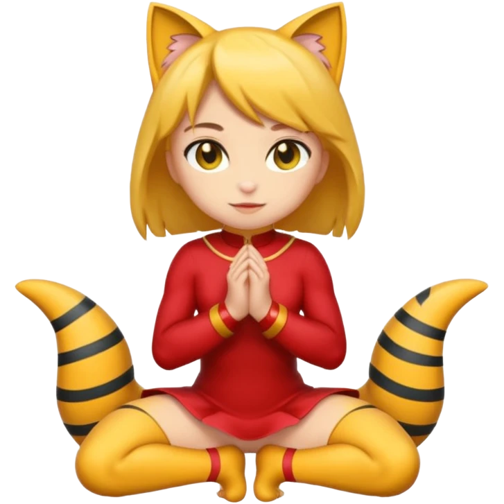 Catgirl kneeling  emoji