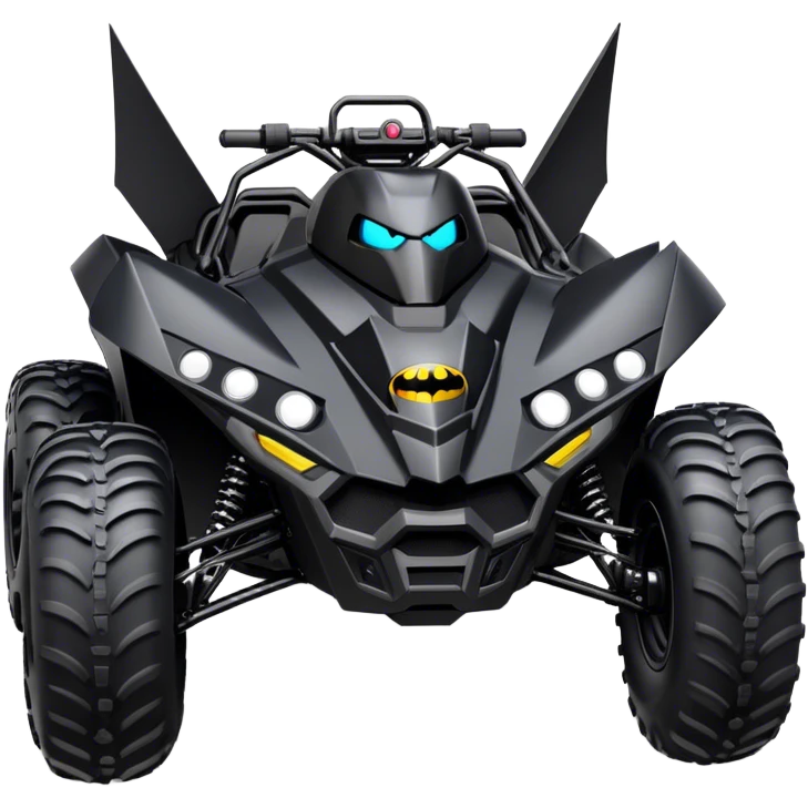 batmobile atv raptor 700 with a smile emoji