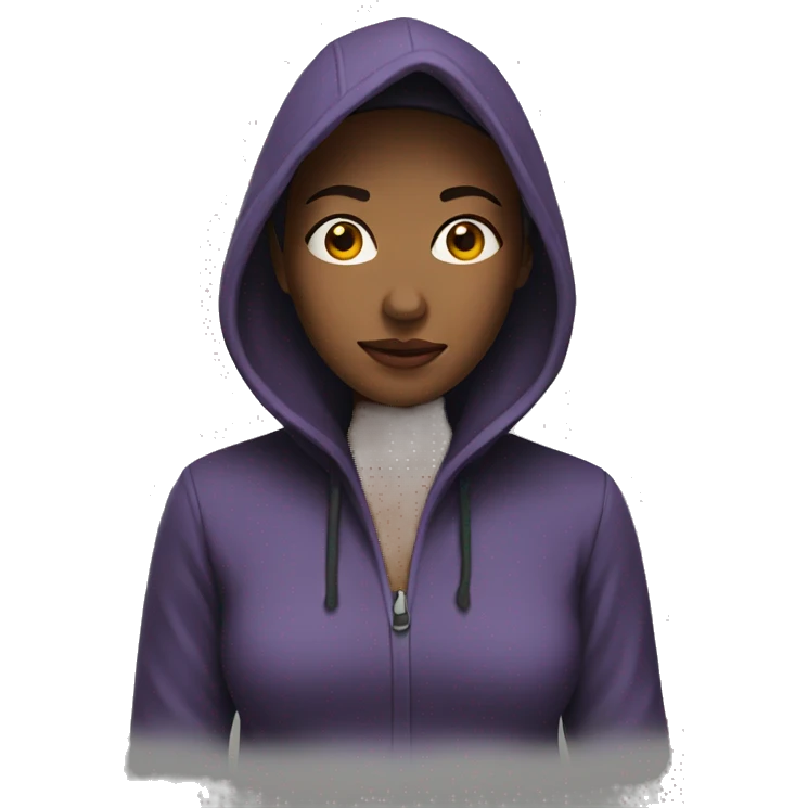 woman with hood  emoji