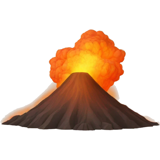 Volcano money emoji