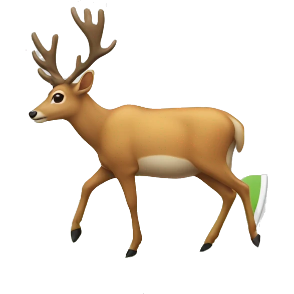 Deer crossing sign emoji