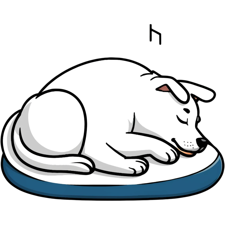 Cão a dormir emoji