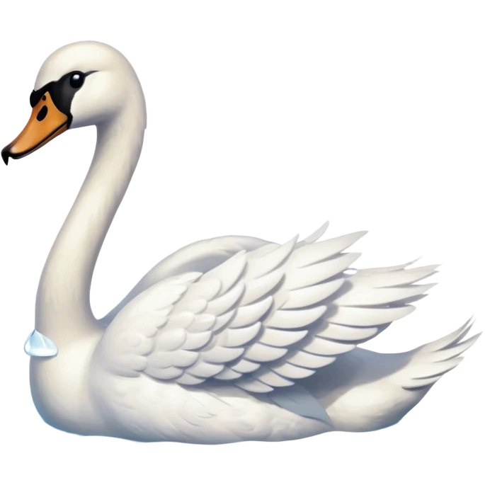 Swan in water emoji