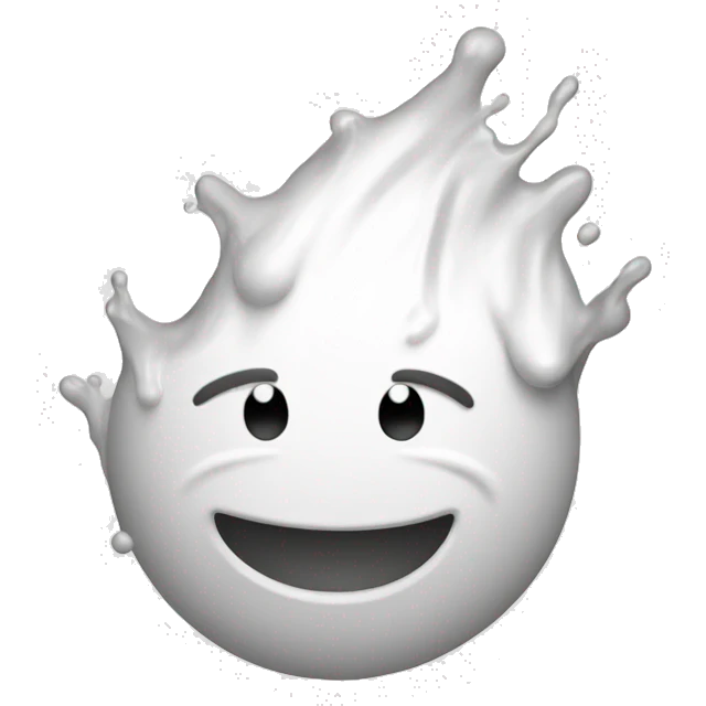 pure white paint splah emoji