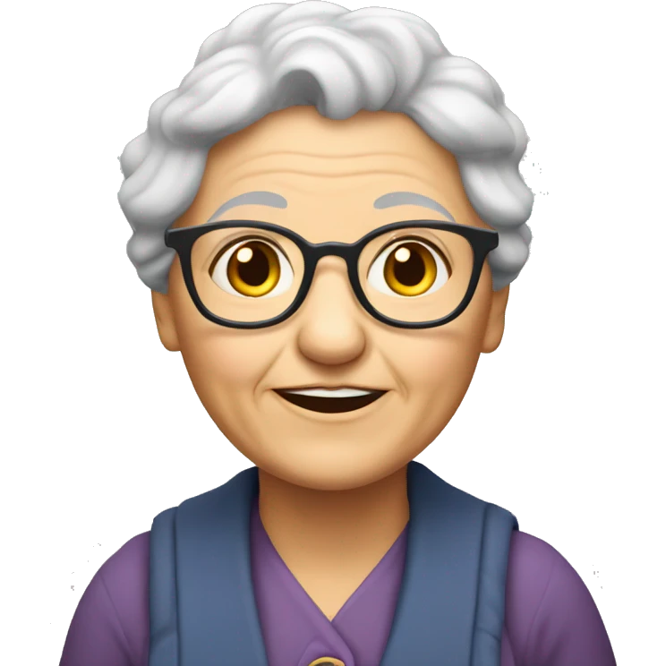 granny student emoji