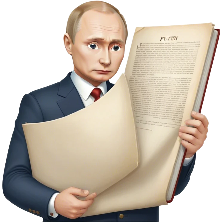 putin with a massive rear stealing the declaration of independence emoji
