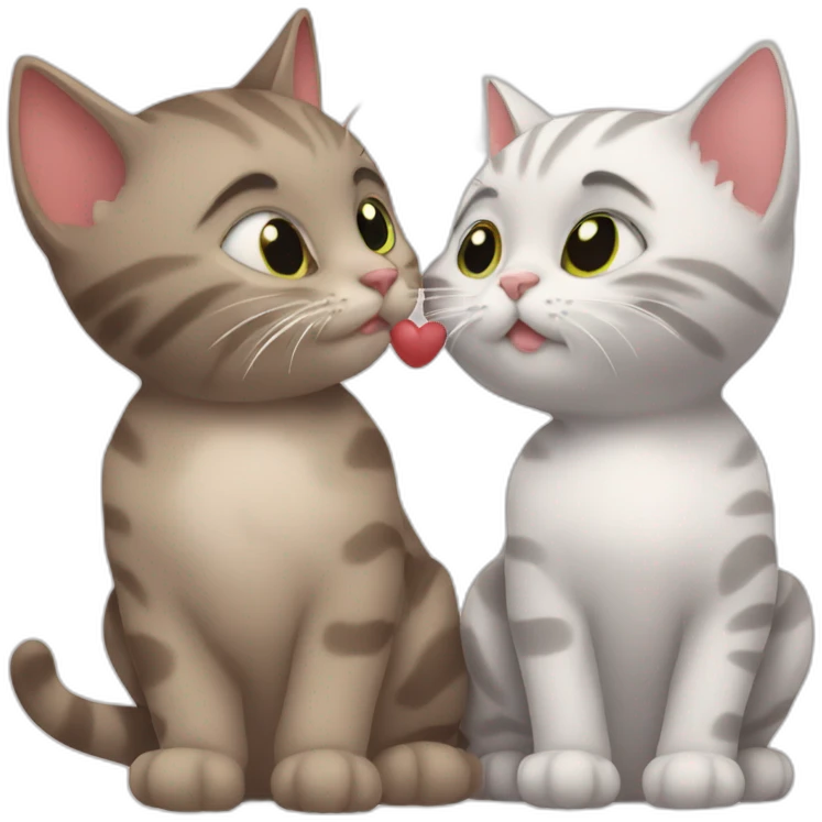 cat kisses kitty emoji