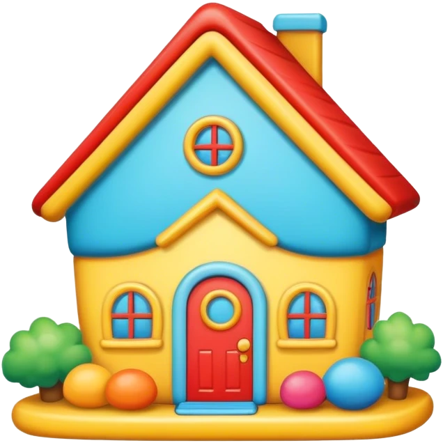 Custom squish, mellow in a toy house emoji
