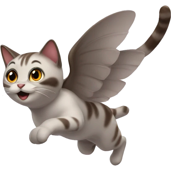 Cat flying  emoji