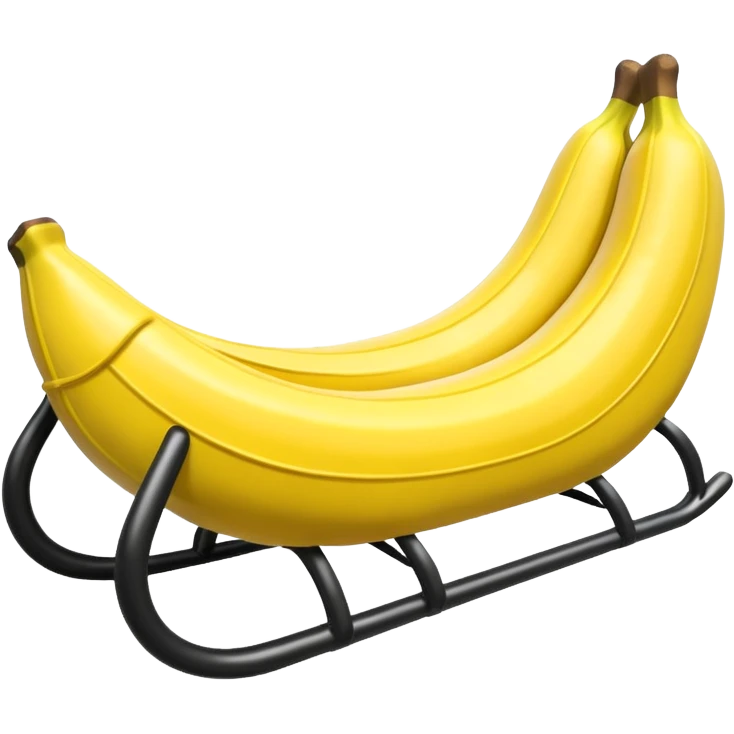 Inflatable winter Banana Sleigh emoji