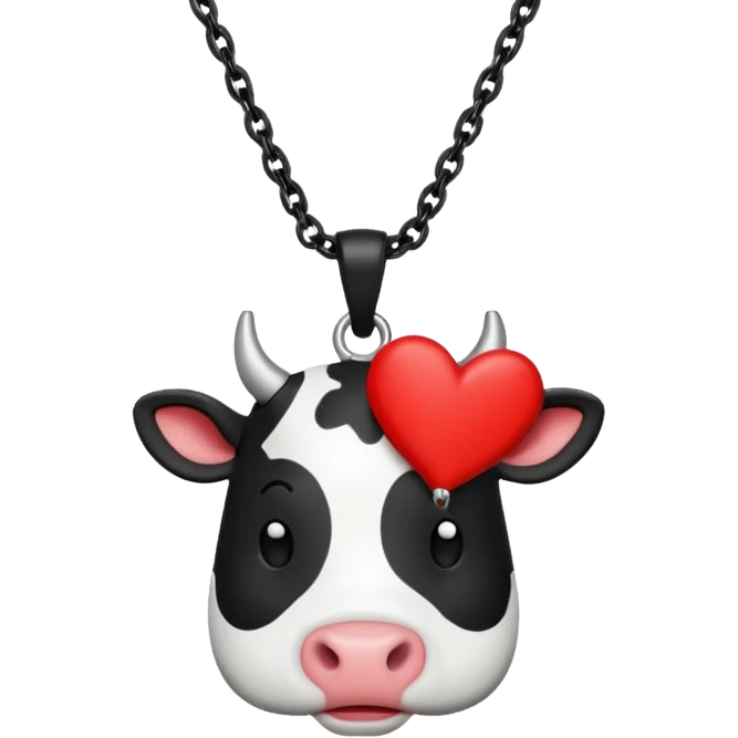 i need combination of this two emojis for making a neckless ❤️🐮  emoji