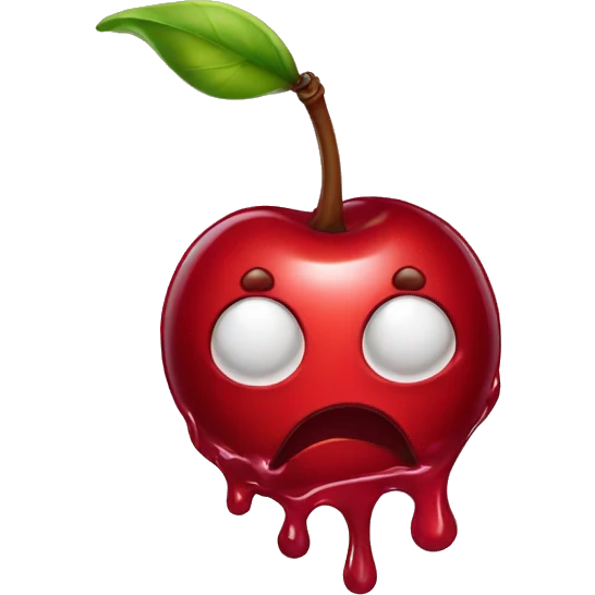 Melted cherry emoji
