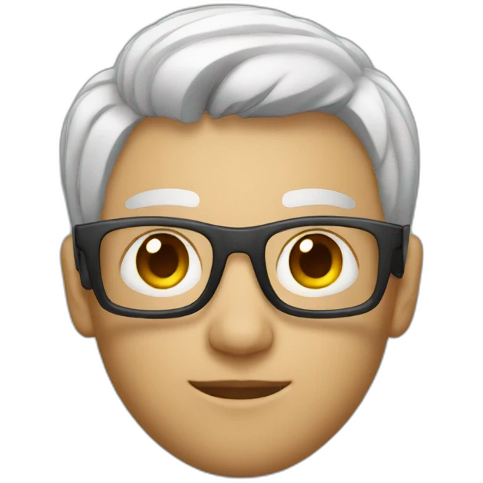 Person wearing a apple vision pro emoji