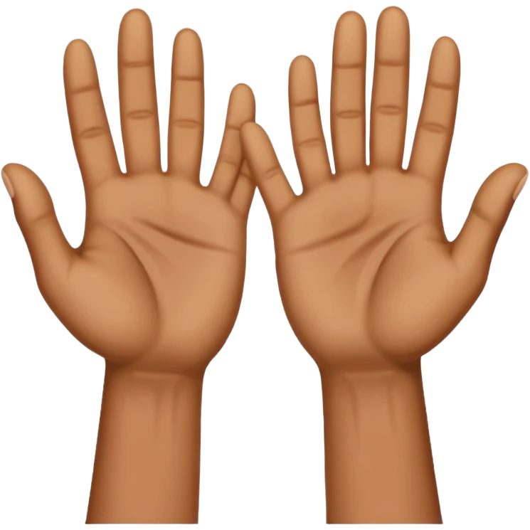 hands held up palms facing in emoji