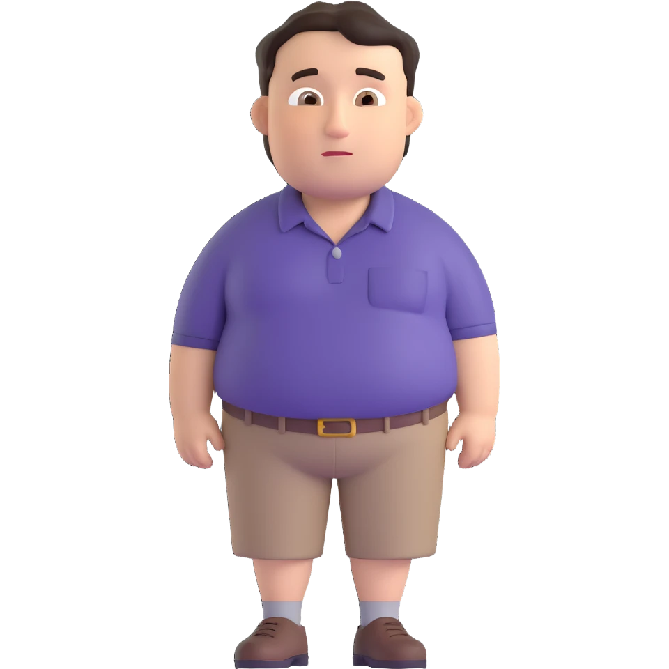 middle aged man, a little fat with really short dark hair emoji