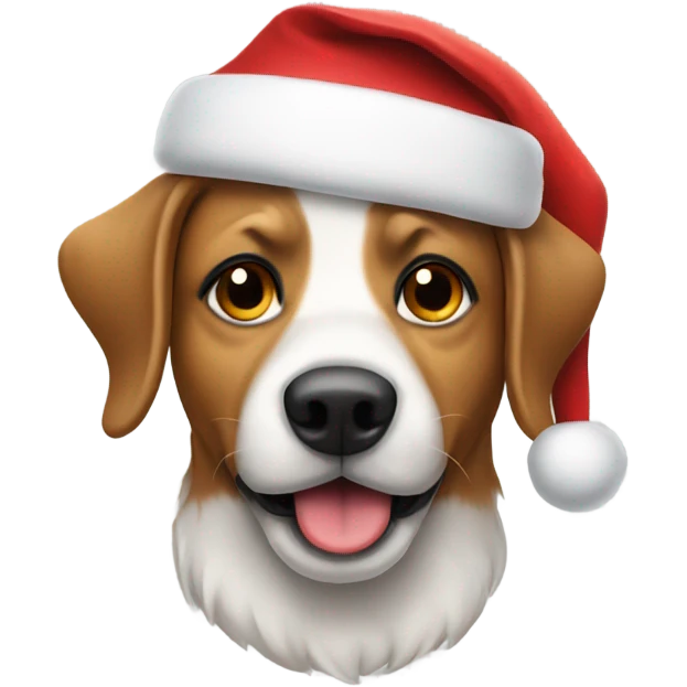 Dog wearing a Santa hat  emoji