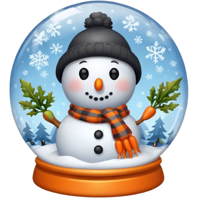 Snowman globe emoji