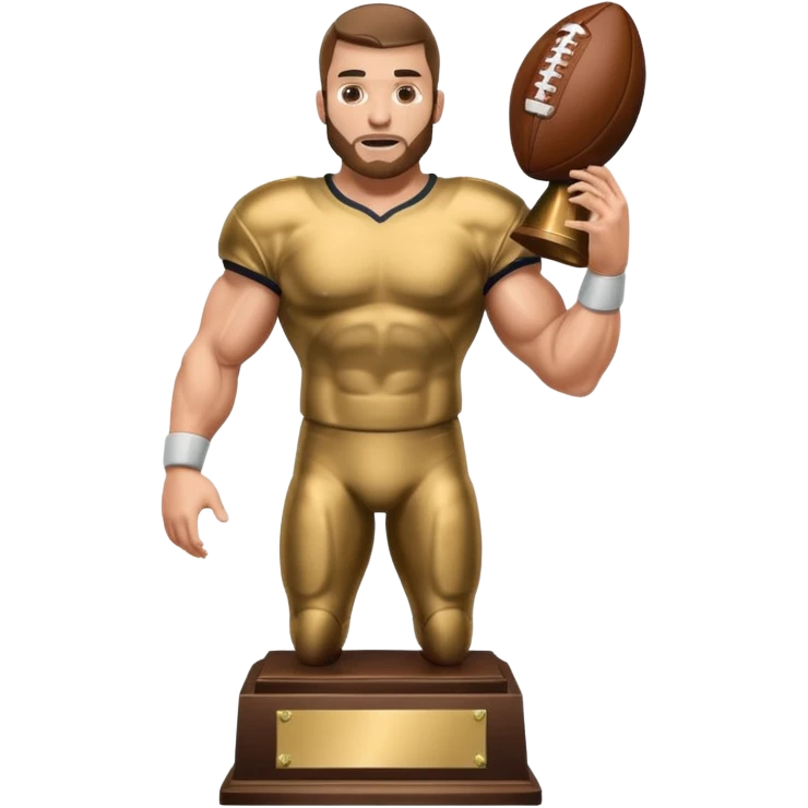 a trophy of a american football player emoji
