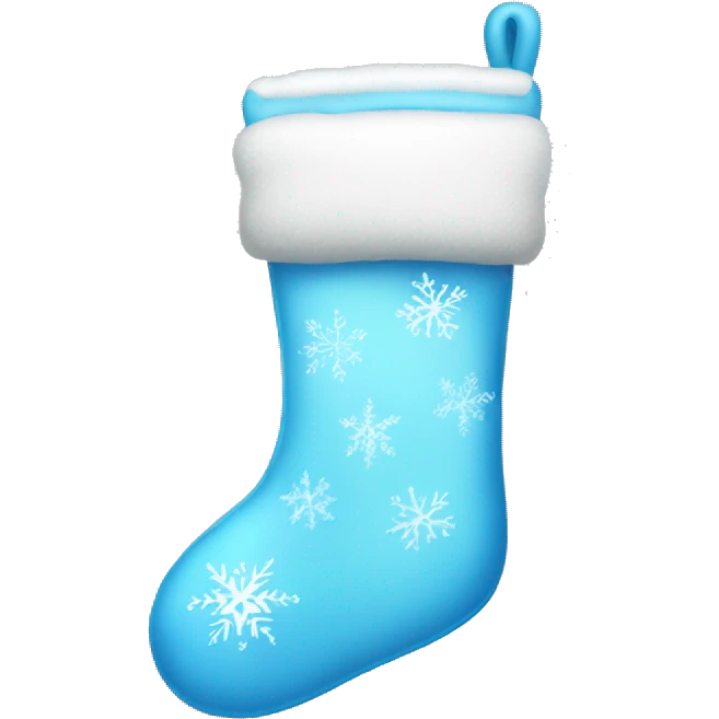Light blue Christmas stocking emoji