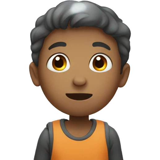 A boy living inside a bubble emoji