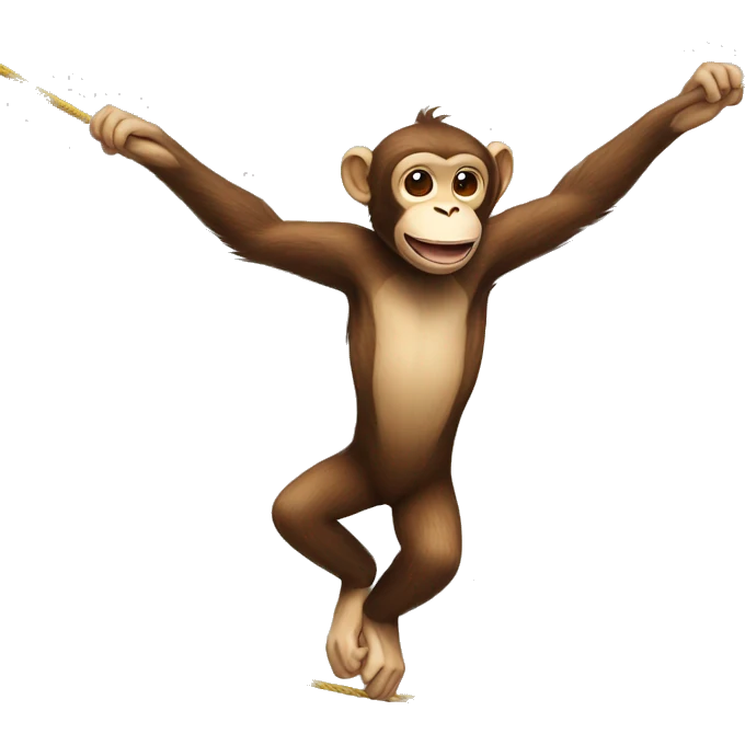 monkey slacklining emoji