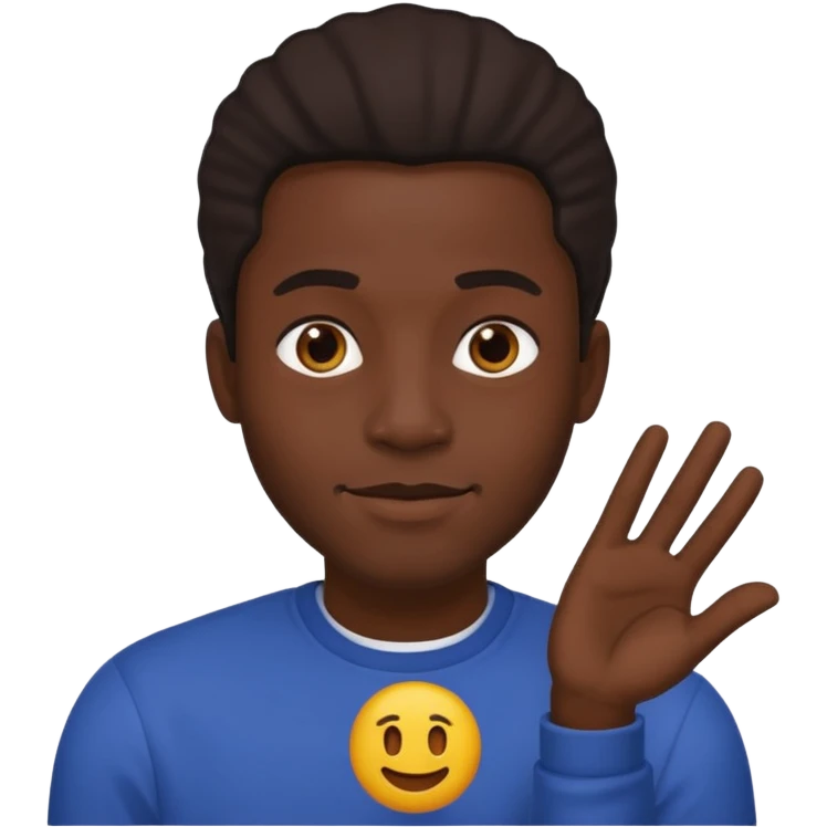 Black dude doing a 🫡 emoji  emoji