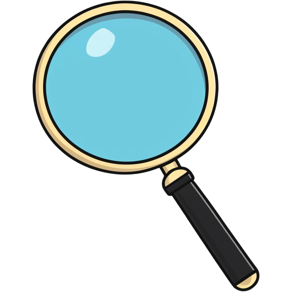 magnifying glass with handle emoji