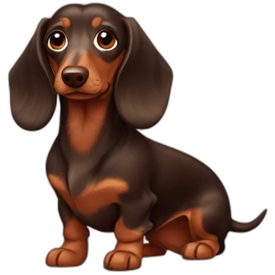 brown longhaired dachshund emoji