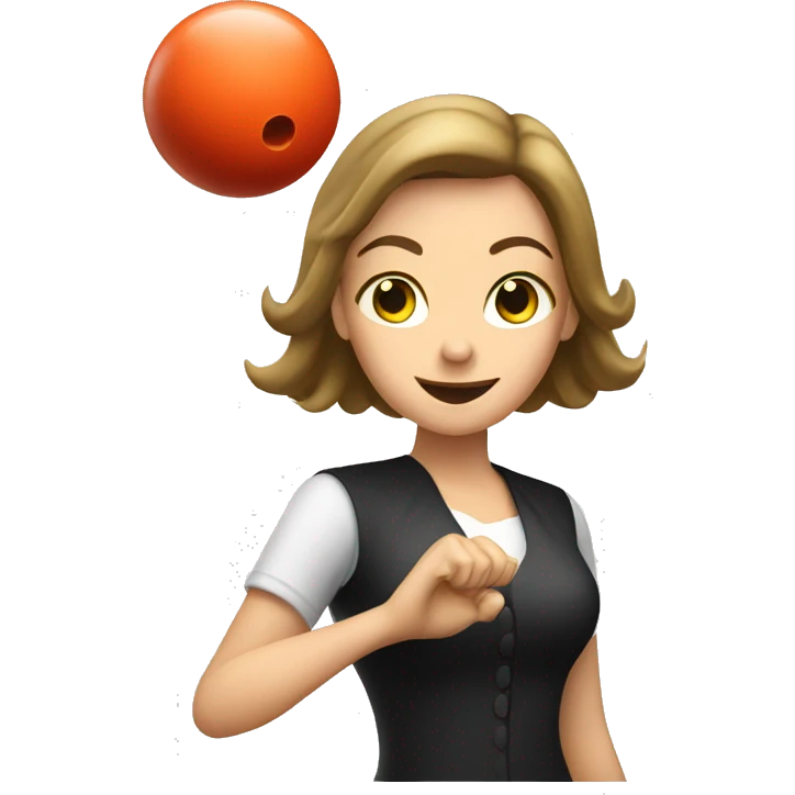 Lady bowler bowling emoji
