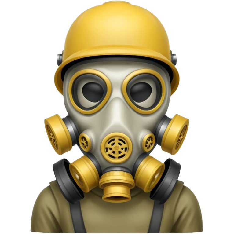 Skeleton wearing a gas mask emoji