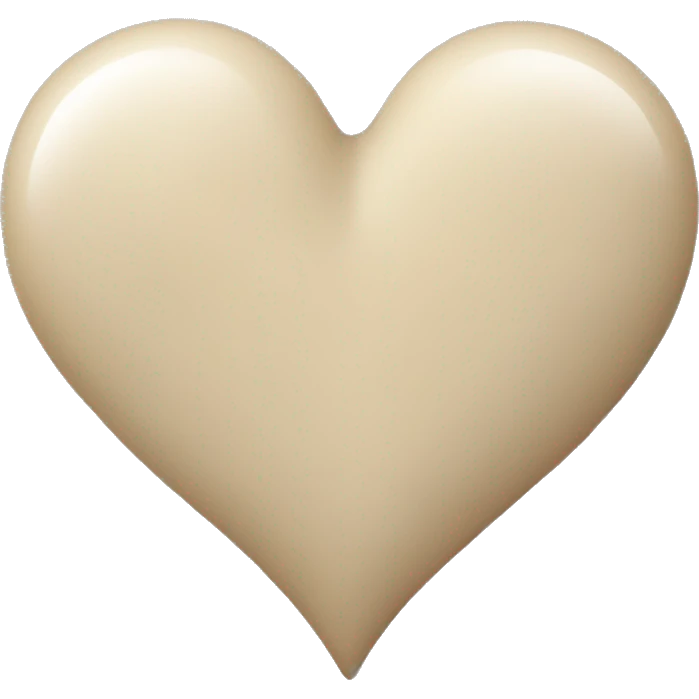 Médium size Beige heart  emoji