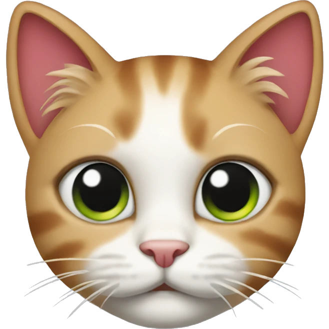 Cat with hibiscus on right ear emoji