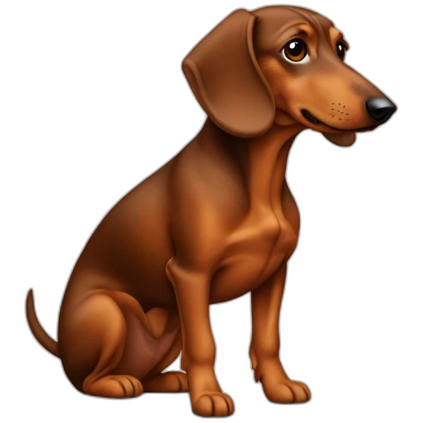 Teckel nain poil dur marron emoji