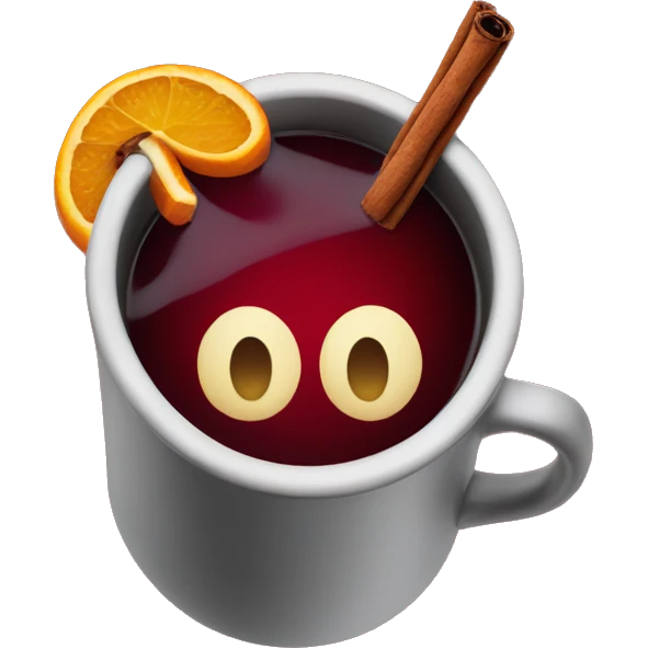  christmas mulled wine with cinnamon emoji