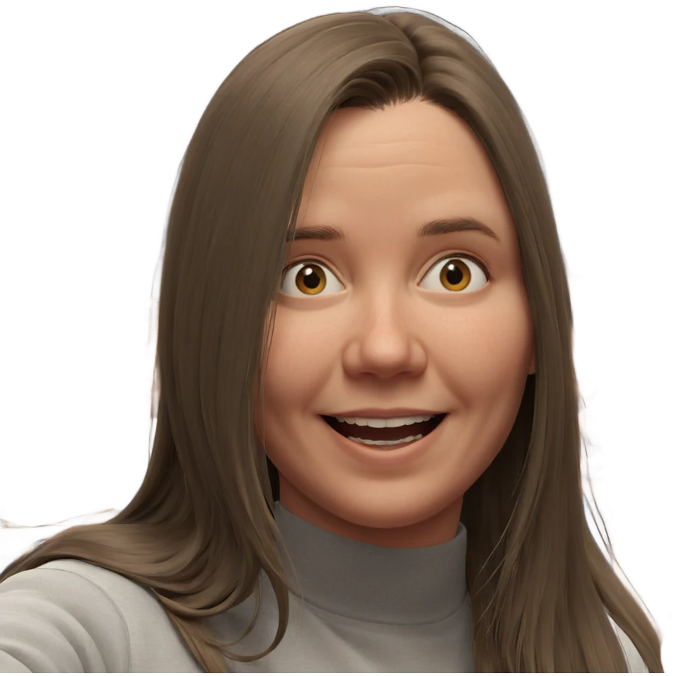 smiling girl with long hair emoji
